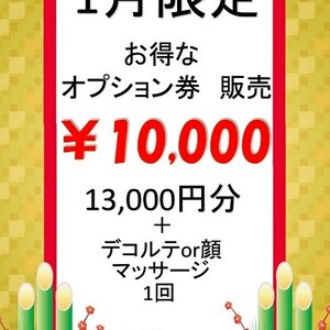 １月限定　オプション券